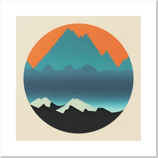 Japanese Inspired Mountainscape Posters and Art